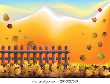 autumn is approaching. vector images related to autumn appear. We offer one of the background designs to welcome autumn. success anytime