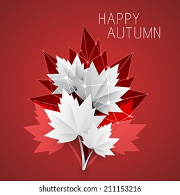 autumn background - abstract vector illustration