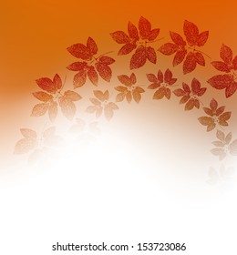 Autumn Background with art leafs