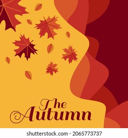Ilustración vectorial de arte de fondo de otoño 