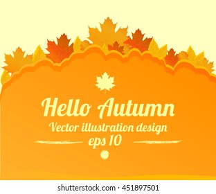 Autumn background, banner, placard, poster, vector illustration.
