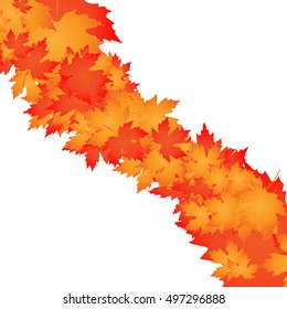 Autumn background, banner, poster design template, vector illustration