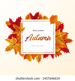 Autumn background and banner vector