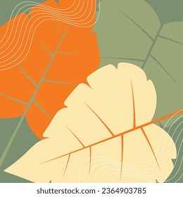 fondo otoñal con hermosos iconos de hoja. ilustración vectorial para tarjetas de felicitación, volantes, banners, medios sociales, fondos de pantalla.