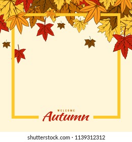 Autumn background box vector