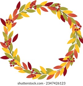 Autumn background with calorful leaves. frame can be used for poster, banner, flyer, invitation, website or greeting card. Vector illustration autumn season
