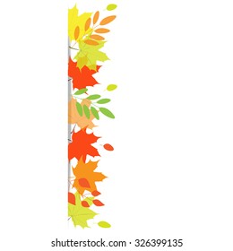autumn background, can be use for greeting card, backdrop and web page design elements. vector illustration