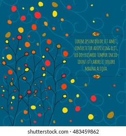 autumn background with clipping mask. Vector