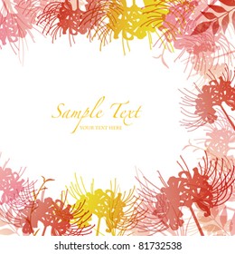 autumn background with cluster amaryllis