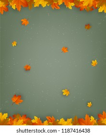 Autumn background collection. Falling leaves. Vector illustration