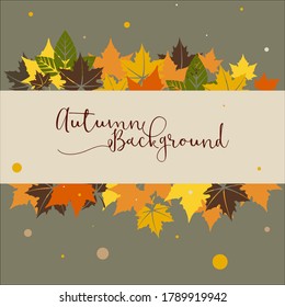 Autumn background color illustration text. EPS10