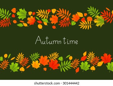 Autumn background with color leaves
