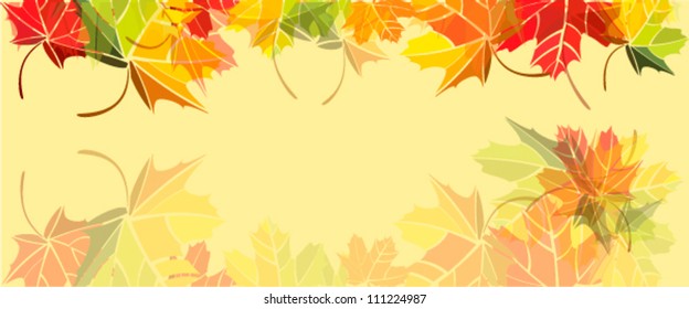 Autumn background of colored leafs