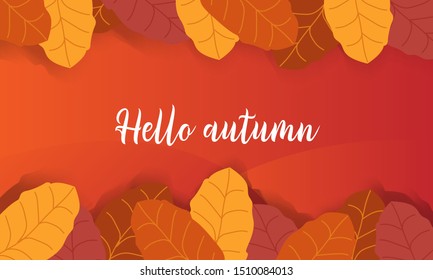 Autumn background with colored leaves