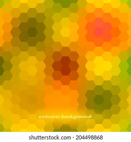 Autumn background. Colorful geometric background with autumn theme. Vector illustration 