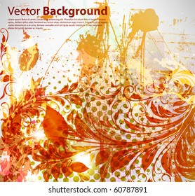 Autumn background with colorful leaves