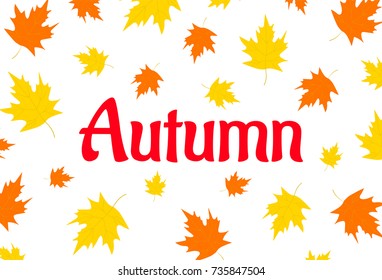 Autumn background with colorful leaves. Vector illustration