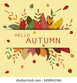 Autumn background with colourful leaves background