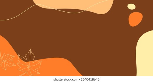 autumn background with copy space area, abstract design with maple leaf pattern. perfect for your design project