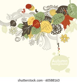 autumn background - creative seasonal vector illustration