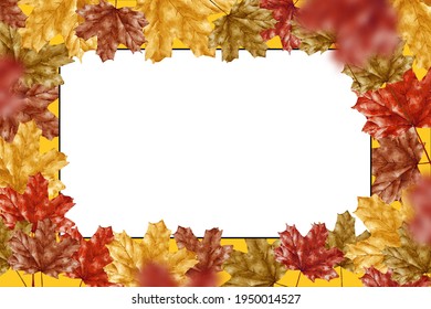 Autumn background decorated with colorful leaves and copy space for text,Vector illustration Autumnal designs banner for shopping sale, promotion, flyer,invitation,website or greeting card