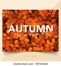 Autumn background design with leaves