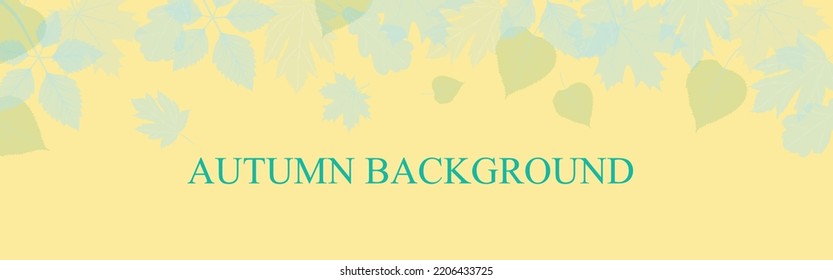 Autumn background design with watercolor brush texture, Flower and botanical leaves watercolor hand drawing. Abstract art wallpaper design for wall arts, wedding and VIP invite card. vector eps10