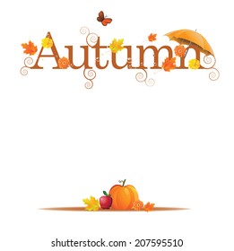Autumn background. EPS 10 vector, grouped for easy editing. No open shapes or paths.