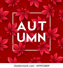 Autumn background with Fall leaves. Vector illustration EPS10