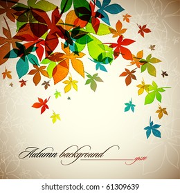 Autumn Background | Falling Leafs | EPS10 Compatibility Required