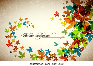 Autumn Background | Falling Leafs | EPS10 Compatibility Required