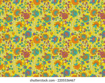 Autumn background with falling leaves.