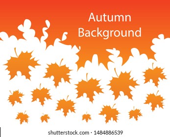 Autumn background. Falling leaves. Hello autumn. Backdrop for your design. Vector illustration