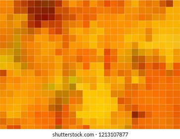 Autumn Background With Falling Leaves. Vector Illustration. Autumn abstract pixel background with falling leaves