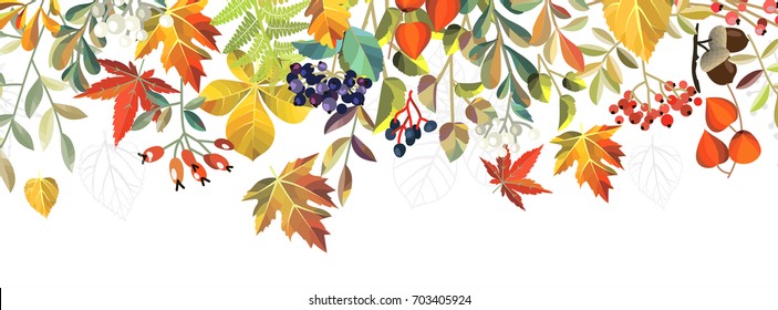 Autumn Background With Flowers