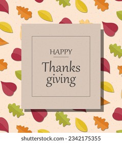 Autumn background and frame, card and poster for Thanksgiving.
