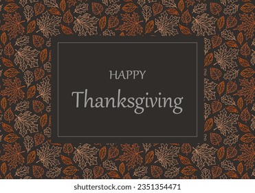 Herbsthintergrund und Rahmen, Karte und Poster für Thanksgiving.