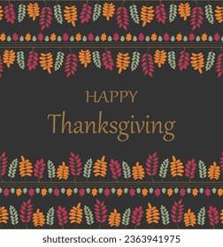 Autumn background and frame, card and poster for Thanksgiving.
