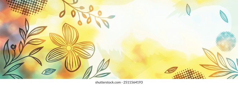 Autumn background, frame made of organic shapes, vegetable figures, hand drawn elements for design