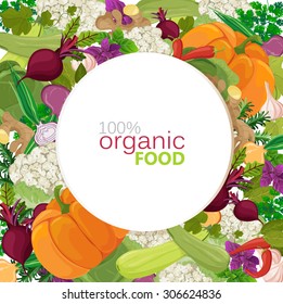 Autumn background with  fresh vegetables