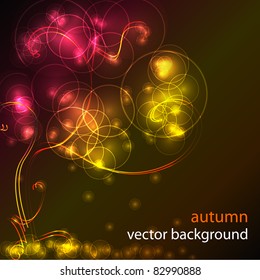 Autumn background glow vector illustration