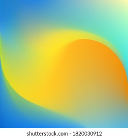 Autumn background with gradient and soft yellow Sunny leaf on blue background, vector illustration for postcards, ads, flyers, labels, posters, banners and invitations