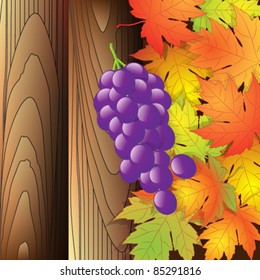 Autumn Background with grapes