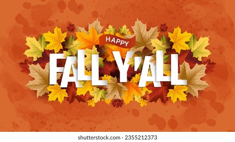 Autumn Background greeting, set of abstract backgrounds with maple leaf, autumn sale, banner, posters, cover design templates, social media wallpaper stories, happy fall yall 2023