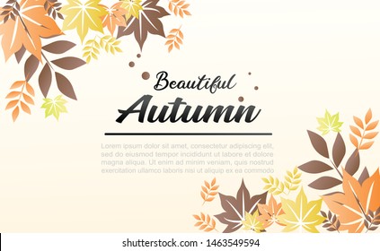 Autumn background illustration. It can be used as a banner and for social media