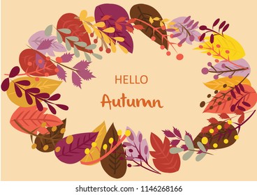 Autumn background illustration design vector