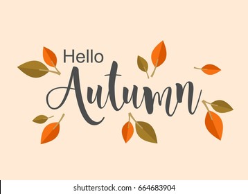 Autumn background illustration design vector