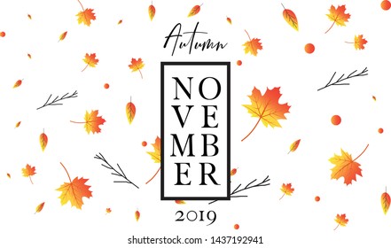 Autumn background illustration designs can be used for background displays, gift cards, wallpapers, brochures, flyers, templates, websites