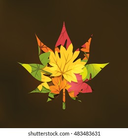 autumn background illustration in flat style