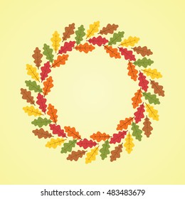 autumn background illustration in flat style
